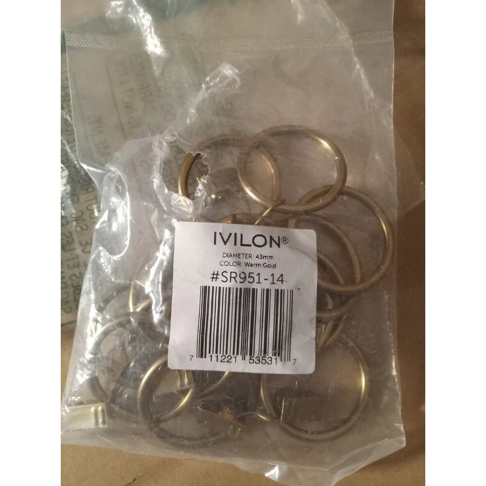 Ivilon Drapery Curtain Clip Rings for Panels 1.7